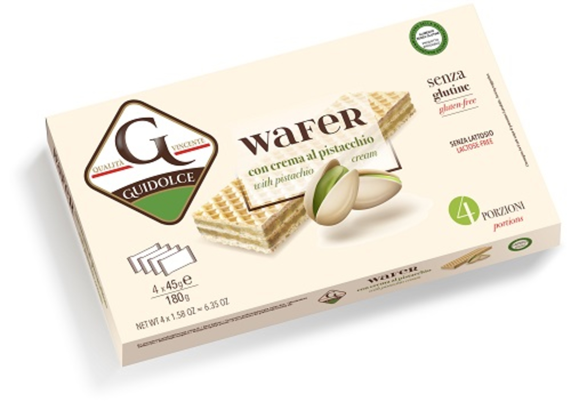 WAFER CREMA PISTACCHIO 4X45G