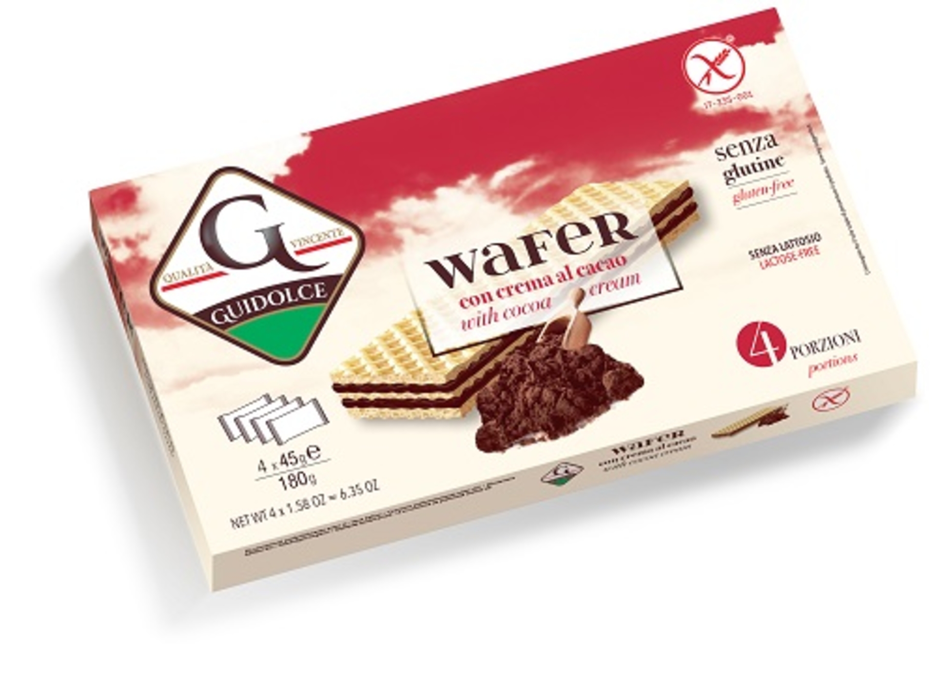WAFER CREMA CACAO 4X45G