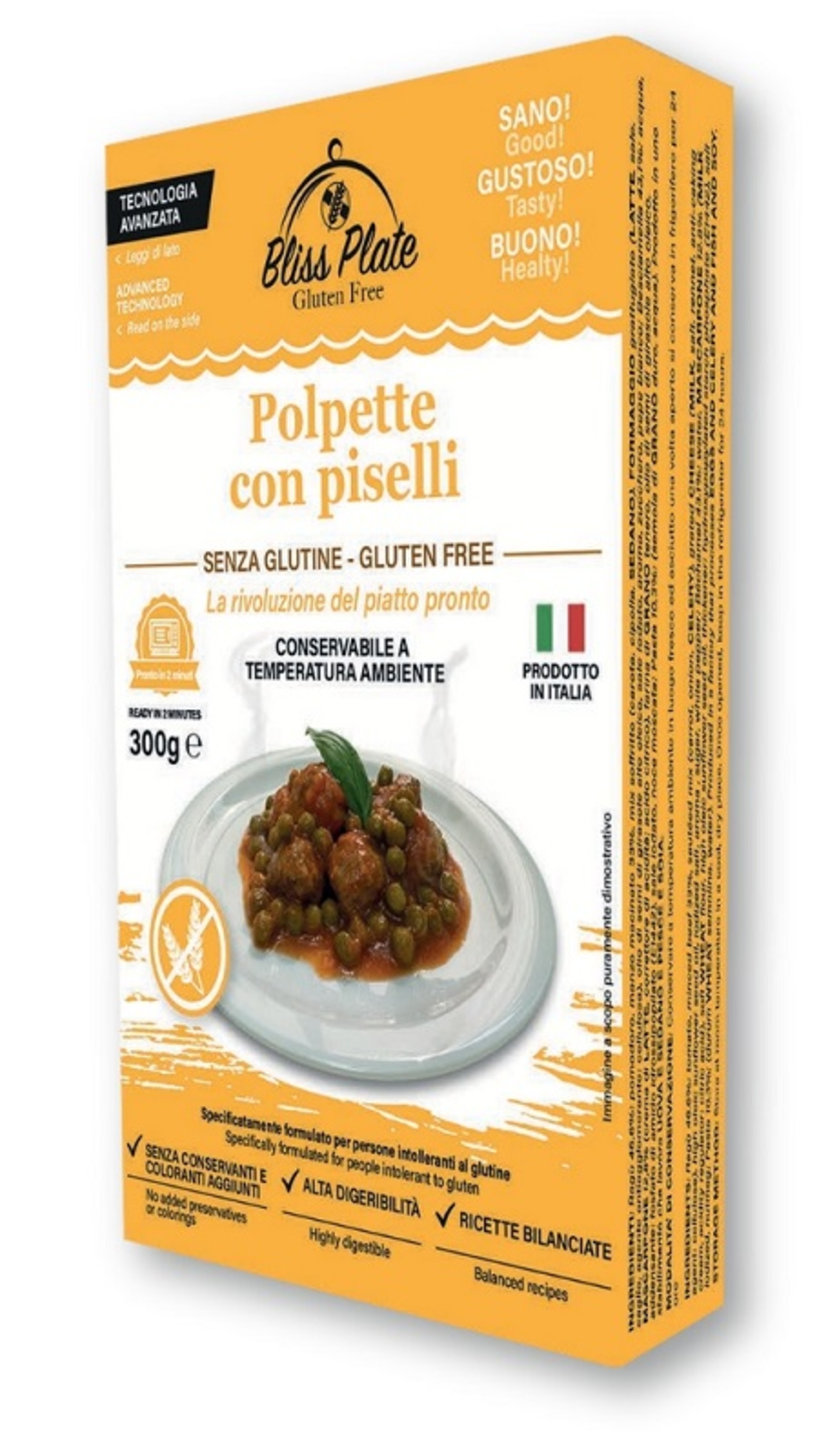 BLISS PLATE POLPETTE C/PISELLI